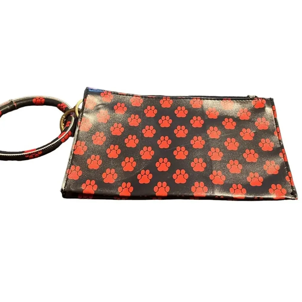 Doggy Bundle-Two Wallets and Red Crystal Paw Earrings